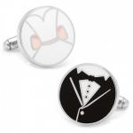 Bride and Groom Wedding Dress and Tuxedo Cufflinks.JPG